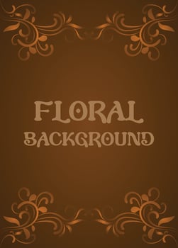 Dark Brown color Floral  Ornamental Unique Background. vector