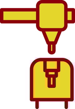3d Printer Vector Icon Design