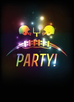 American Football Party Template Background Illustration vector