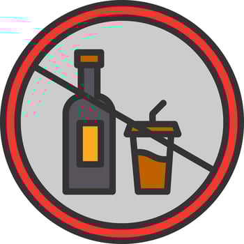 No Drink Vector Icon Design