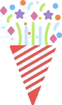 Confetti Vector Icon Design