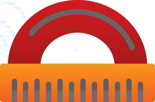 Protractor Vector Icon Design