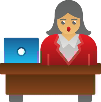 Recptionist Vector Icon Design
