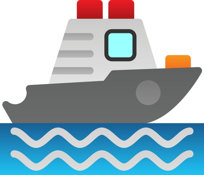 Yatch Vector Icon Design