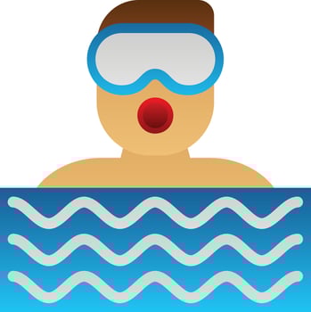 Diver Vector Icon Design