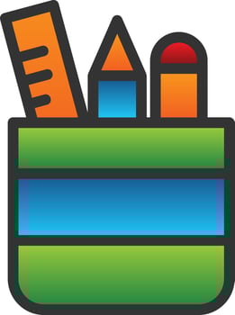 Pencil Case Vector Icon Design