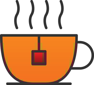 Tea Cup Vector Icon Design