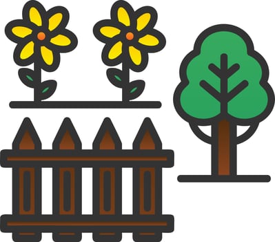Back Garden Vector Icon Design
