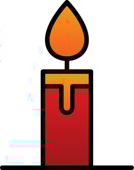 Candle Vector Icon Design