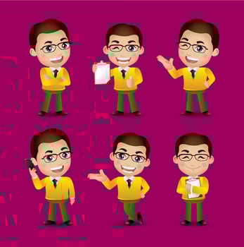 people with different poses vector