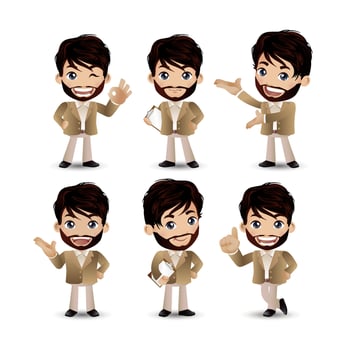 People with different poses vector