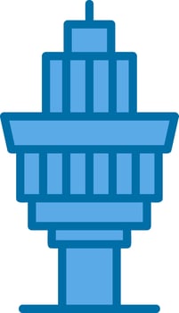 Control Tower Vector Icon Design