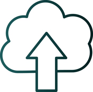 Cloud Uploding Vector Icon Design