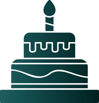 Birthday Cake Vector Icon Design