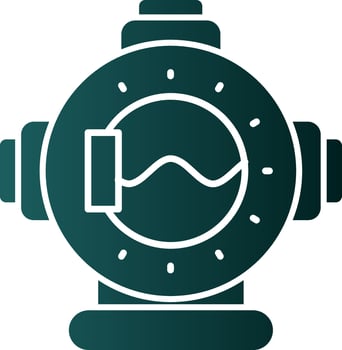 Diving Helmet Vector Icon Design