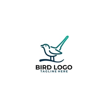 abstract bird logo design vector