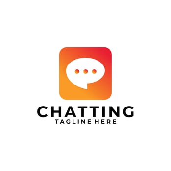 chatting logo icon vector isolated