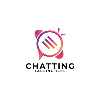 chatting logo icon vector isolated
