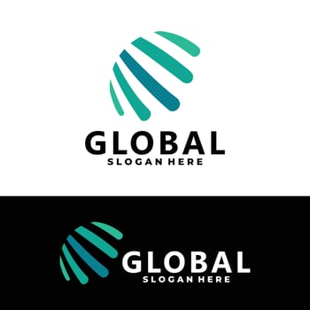 global vector logo design isolated