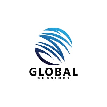 global vector logo design isolated