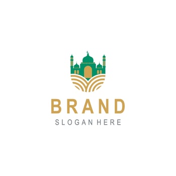 slamic logo  mosque icon design vector template