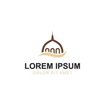 slamic logo  mosque icon design vector template