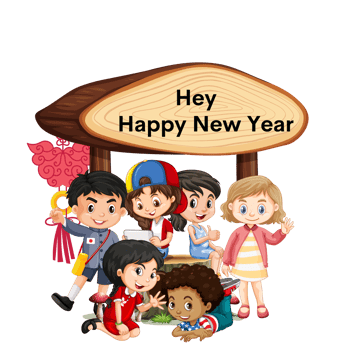 Happy New Year Kids png