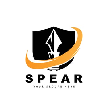 Spear Logo, Hunting Gear Design, Arrow War Weapon, Product Brand Vector