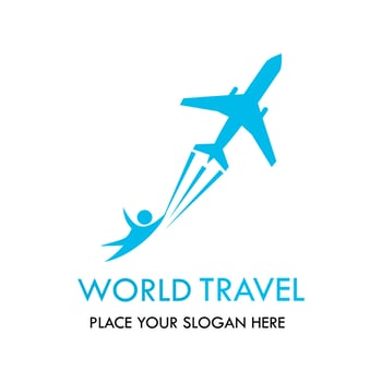 Travel world logo template illustration. suitable for brands, network, agency travel, app, mobile,  etc vector