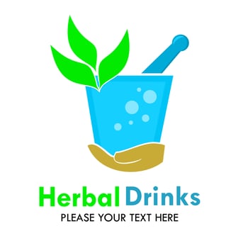 Herbal drinks logo template illustration. this is good for your business vector