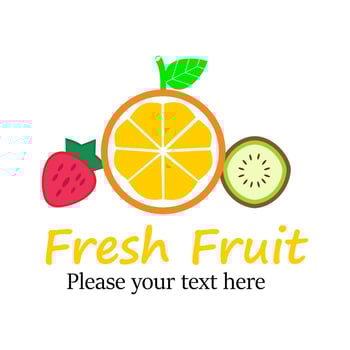 fresh fruit logo design template illustration. vector
