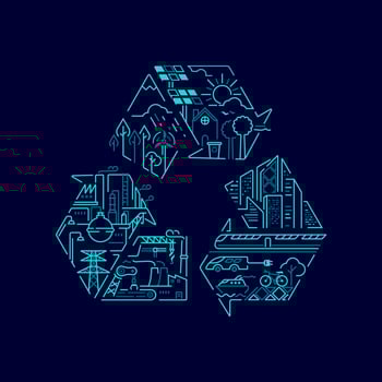eco recycle concept vector