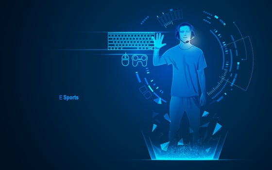eSport man tech vector