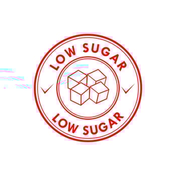 Low sugar logo design template illustration. this is suiatble for product label vector