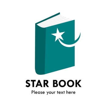 Star book logo template illustration vector