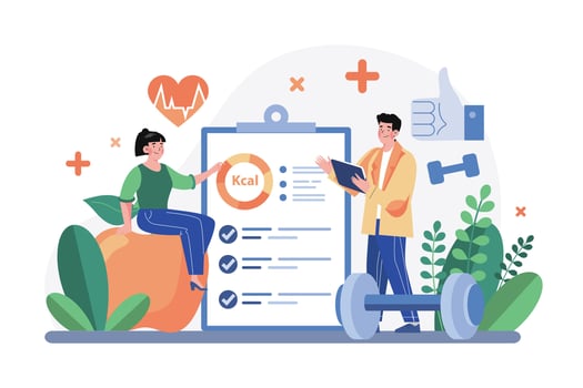 People Living A Healthy Lifestyle Illustration concept on white background vector