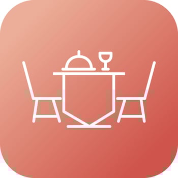 Dinner Table Vector Icon