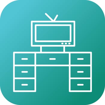 Television Set with Vector Icon