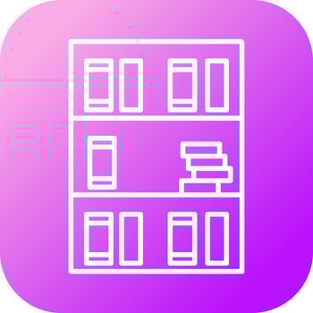 Book Shelf Vector Icon