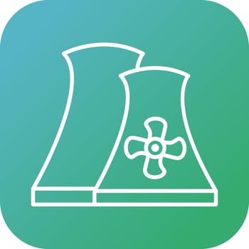 Nuclear Plant Vector Icon