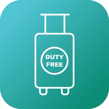 Duty Free Luggage Vector Icon