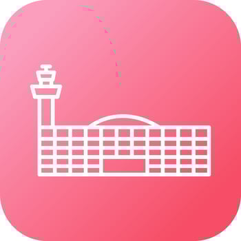 Airport Building Vector Icon