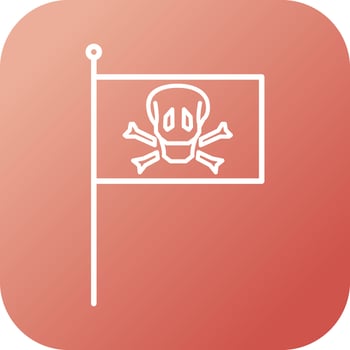 PIrate Flag Vector Icon