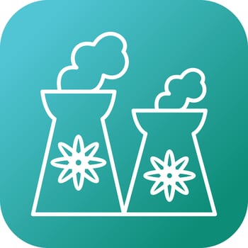 Nuclear Plant Vector Icon