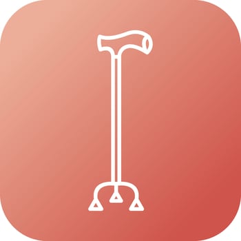 Walking Stick Vector Icon
