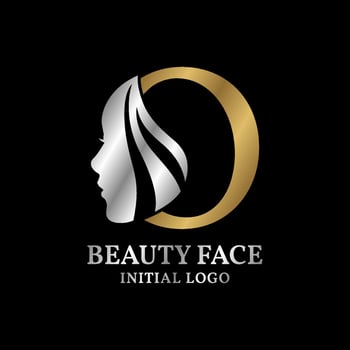 letter O beauty face initial vector logo design element