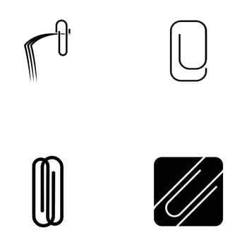 paper clip logo vector