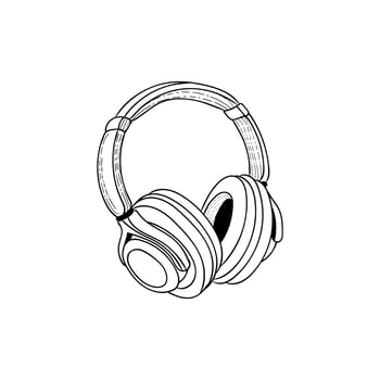 headset or headphone illustration creative design vector