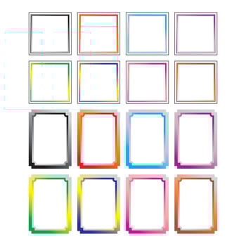 Set of colorful Photo Frames. Polaroid photo frame collection. Vector illustration.