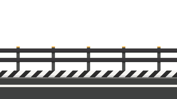 Roadside vector. Road fence vector. wallpaper. free space for text. copy space. vector